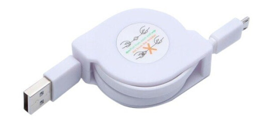 ELETRA USB-MUSB RETRACTABLE 1M HVIT