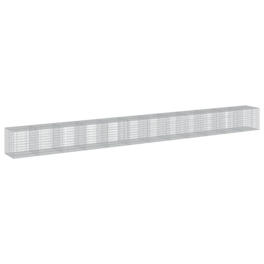 Gabionkurv med deksel 1200x100x100 cm galvanisert jern Gabionkurv med deksel 1200x100x100 cm galvanisert jern