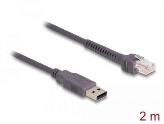 Delock Strekkodeskannerkabel USB Til RJ 50 2m