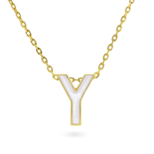 Pan Jewelry, Smykke i forgylt 925 sølv bokstav Y