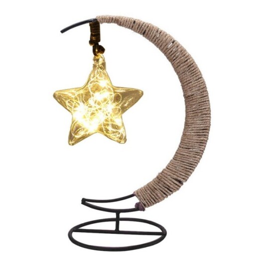 Bordlampe med en hengende glassstjerne