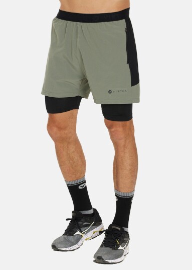 Virtus Dylan M 2-In-1 Stretch Shorts Smoked Sage 3xl Løpeshorts Virtus Dylan M 2-In-1 Stretch Shorts Smoked Sage 3xl Løpeshorts