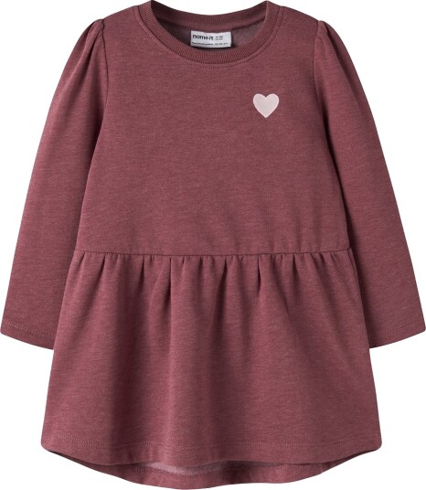 Name It Kjole Genser NmfVima Wild Ginger/Heart Broderi Name It 1½ år (86) Kjole Bordeaux