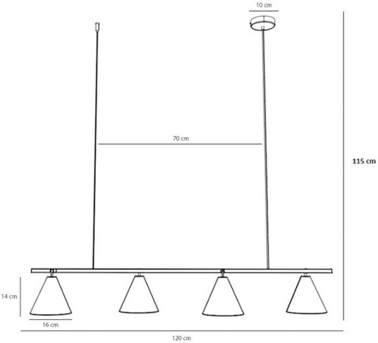 ALDEX Form 4 hengelampe svart metall 4 lyskilder kjegle E27 ALDEX Form 4 hengelampe svart metall 4 lyskilder kjegle E27