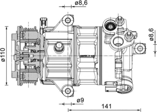 AC kompressor MAHLE ORIGINAL ACP 1491 000P