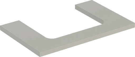 GEBERIT ONE benkeplate 750x470x30mm utskåret i midten hvit høykomprimert GEBERIT ONE benkeplate 750x470x30mm utskåret i midten hvit høykomprimert