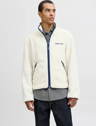 Jack & Jones Jornorrebro Teddy Jacket Sn - White - XXL Jack & Jones Jornorrebro Teddy Jacket Sn - White - XXL