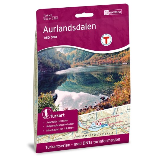 Nordeca Aurlandsdalen 1:50 000 Turkart