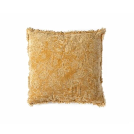 Pute Alexandra House Living Sennep Blomster 45 x 1 x 45 cm