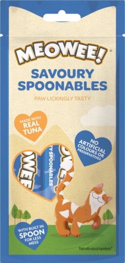 Meowee Savoury Spoonables Kattesnacks Tunfisk 3x56g