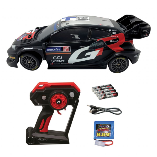 Nikko Toyota Gazoo Racing Rovanperä 1:14 Elite Radiostyrt Bil med USB-lading Nikko Toyota Gazoo Racing Rovanperä 1:14 Elite Radiostyrt Bil med USB-lading