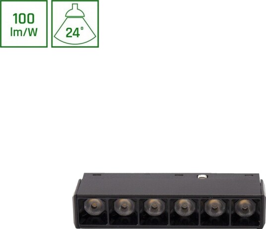 Spectrum 6W SHIFT Basic Grid XS Lineært Armatur 11cm 3000K Sort Dimbar : Ikke dimbar Kulør : Varm Spectrum 6W SHIFT Basic Grid XS Lineært Armatur 11cm 3000K Sort Dimbar : Ikke dimbar Kulør : Varm