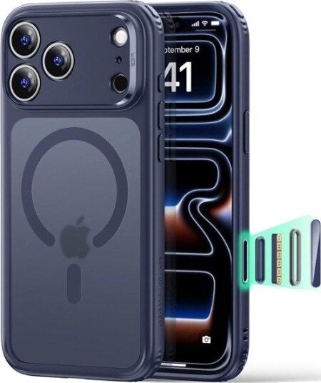 ESR Classic Hybrid MagSafe Case for iPhone 18 Pro / 17 Pro - Matte Navy Blue