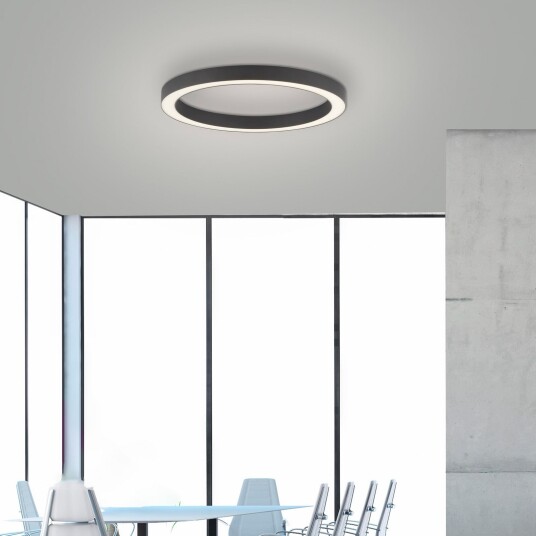 Taklampe PURE PURE Lines Round dimmbar Svart Stue Metall Moderne 3.9 Svart