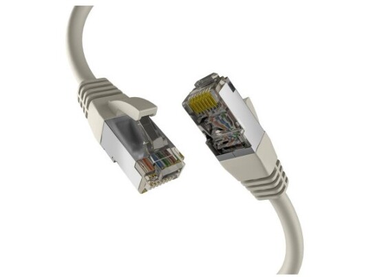 Efb-Elektronik Cat8.1 Grå 0,25M Rj45 Patch Kabel S/Ftp Pimf Lszh 2000Mhz 40Gb Nettverkskabel (Ec020200255)