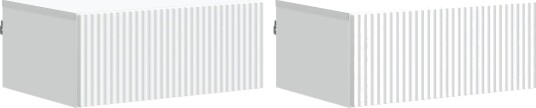 Vegghengt Nattbord 2 pcs Hvit 49 x 34,5 x 20 cm Konstruert tre