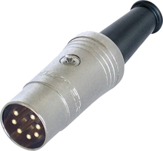 Rean Av Nys323g Din Rundkontakt Stift Rett Pol: 7 Svart 1 Stk