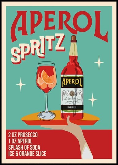 Aperol Spritz Plakat Plakat / 21x30cm
