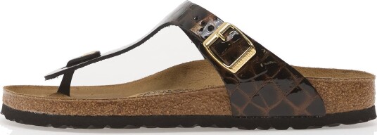 Joggesko Birkenstock Gizeh LEN Emboss Leather Black EUR 36