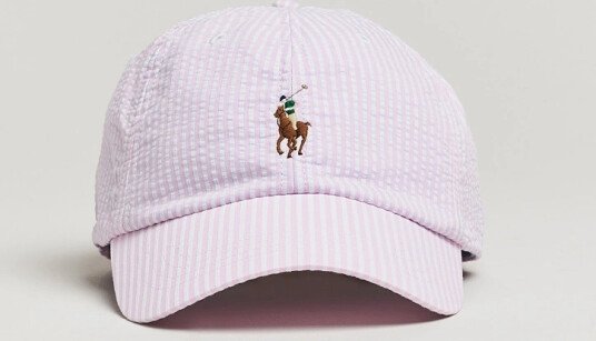 Polo Ralph Lauren Seersucker Cap Carmel Pink