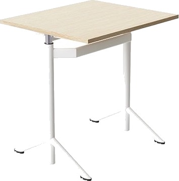 Elevbord Atlas 1132, 700X600mm, Eg Højtrykslaminat, Blåt Stel