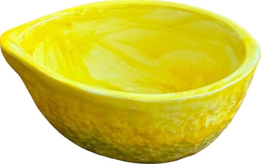 Caja Company Lemon Bowl Small Salad Bowl "Pinzimonio" - YELLOW - 8.5X5.5 cm.H4.5 cm