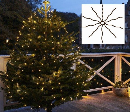 Sirius Knirke juletrelenke med 195 varmhvite lys
