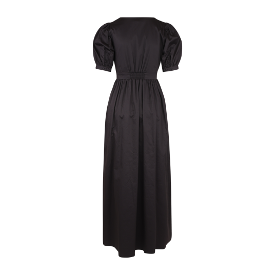 Sunnie Dress Black XL Maxi pintuck cotton satin dress Sunnie Dress Black XL Maxi pintuck cotton satin dress