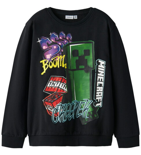 Name It Nkmdai Minecraft Nreg Sweat Bru Noos Bfu Black 146 152