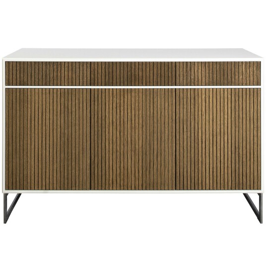 Englesson Line Burned Walnut Skjenk 3 dører Hvit