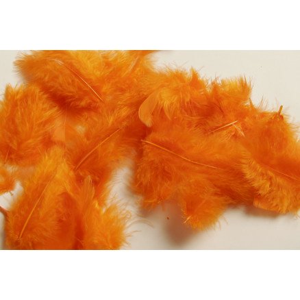 Diverse Fjær Dun Oransje 5 8cm ca 7g