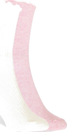 Mango 2 Pack Ribbed Socks Pink L Mango 2 Pack Ribbed Socks Pink L