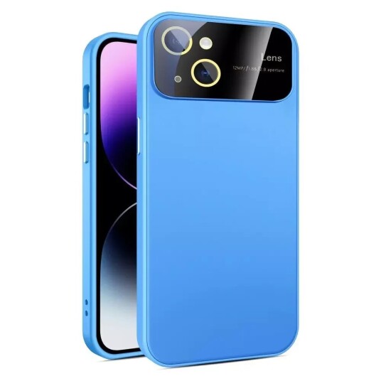 INCOVER iPhone 15 Plus Hybrid Plastdeksel m. Innebygd Kamerabeskytter - Lyse Blå