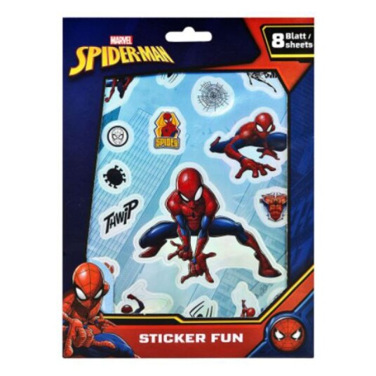 Marvel Spider-Man Klistremerker 8 Ark Marvel Spider-Man Klistremerker 8 Ark