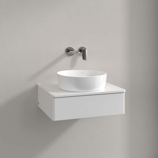 Villeroy & Boch  Antao Servantskap med 1 skuff 60x50x19 cm u/lys Hvit Høyglans