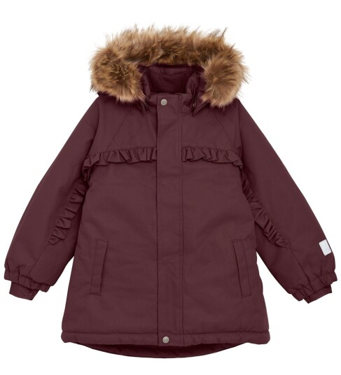 Minymo Snow Jacket W. Fur Purple 98