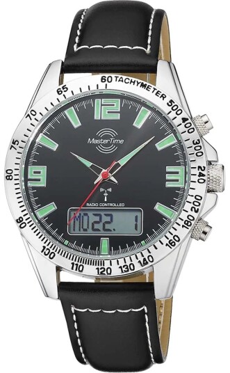 Master Time Herreklokke MTGA 10873 22L Classic Sort/Lær Ø42 mm