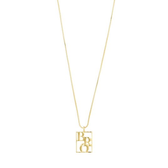 Pilgrim LOVE TAG BRO halskjede gullbelagt Pilgrim LOVE TAG BRO halskjede gullbelagt