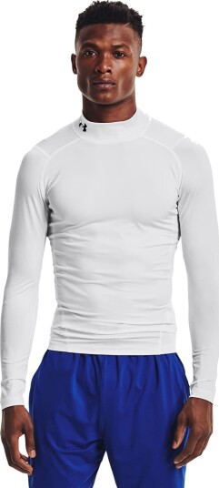 Under Armour Ua Hg Armour Comp Mock Ls - White - M