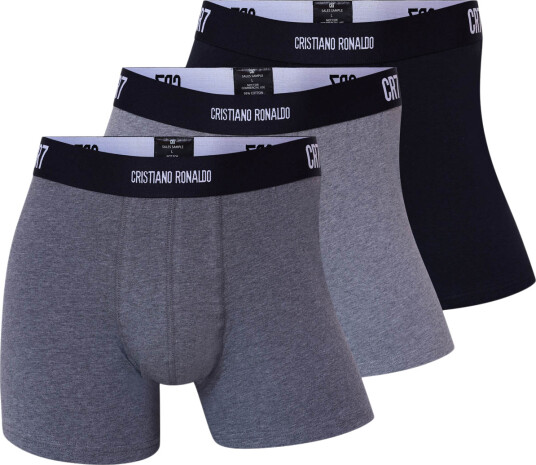 CR7 Basic 3 Pack Boksershorts Herre Grå/Svart S