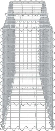vidaXL Gabionkurver buede 2 stk 200x30x60/80 cm galvanisert jern