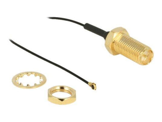 Delock antennekabel - 35 cm - svart