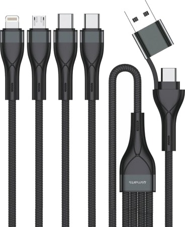 Usb-C Til Usb-A-Kabel 4Smarts 4W1 1,2 M Svart Usb-C Til Usb-A-Kabel 4Smarts 4W1 1,2 M Svart