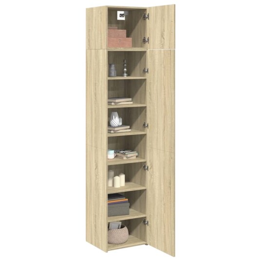 Smalt oppbevaringsskap sonoma eik 45x42,5x225 cm konstruert tre