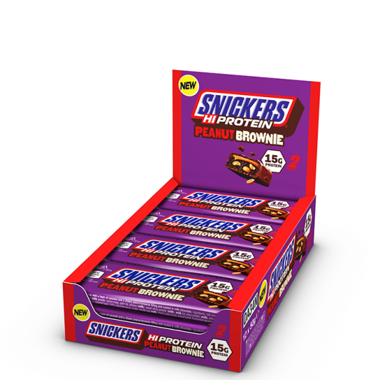 12 x Snickers High Protein Bar 50g Peanut Brownie 12 x Snickers High Protein Bar 50g Peanut Brownie