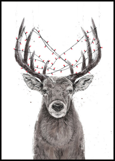 Xmas deer Plakat Plakat / 30x40cm