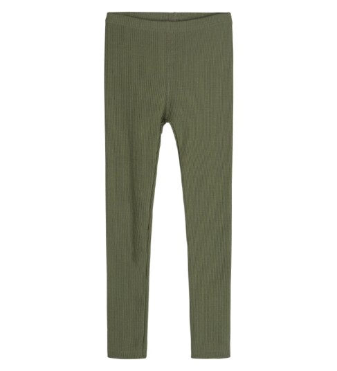 Hust and Claire Leggings Lane Rib Ull Dusty Green Hust and Claire 8 år 128 Leggings Grønn