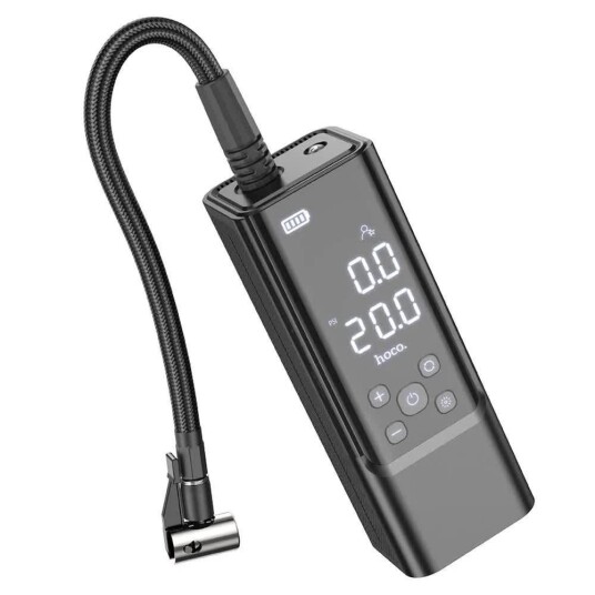 HOCO ZP7 Elektrisk Luftpumpe   5000mAh LED skjerm   Svart