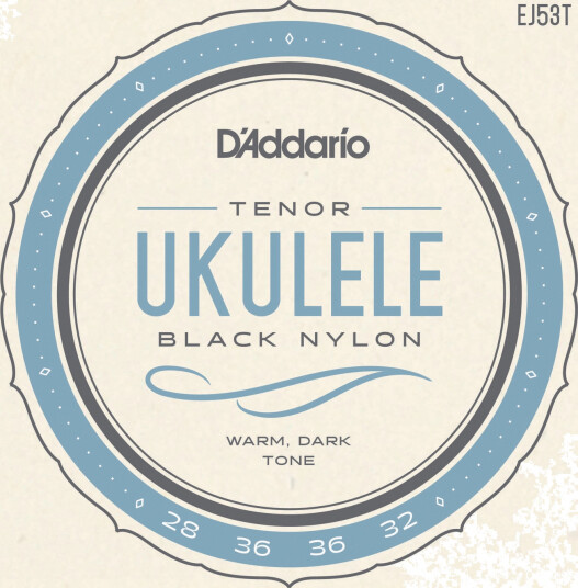 D"Addario EJ53T Hawaii Tenor Ukulele Strenger Black Nylon D"Addario EJ53T Hawaii Tenor Ukulele Strenger Black Nylon