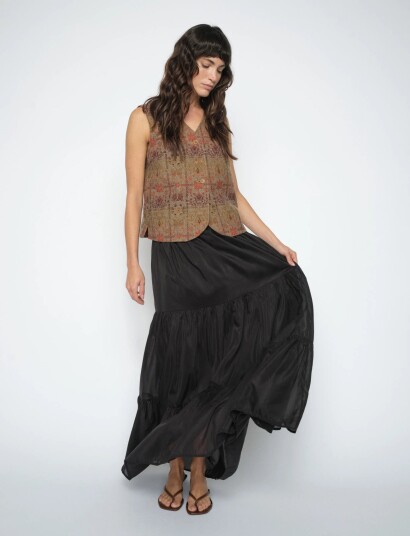 MOS MOSH Mmsilka Long Skirt   Black   XS